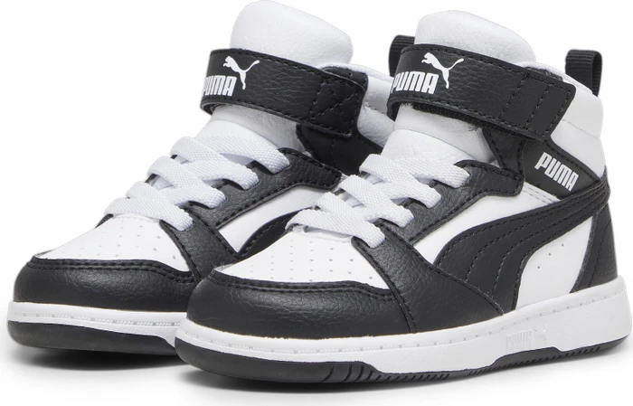 Puma Rebound V6 Mid puma white/puma black/shadow gray (Junior)