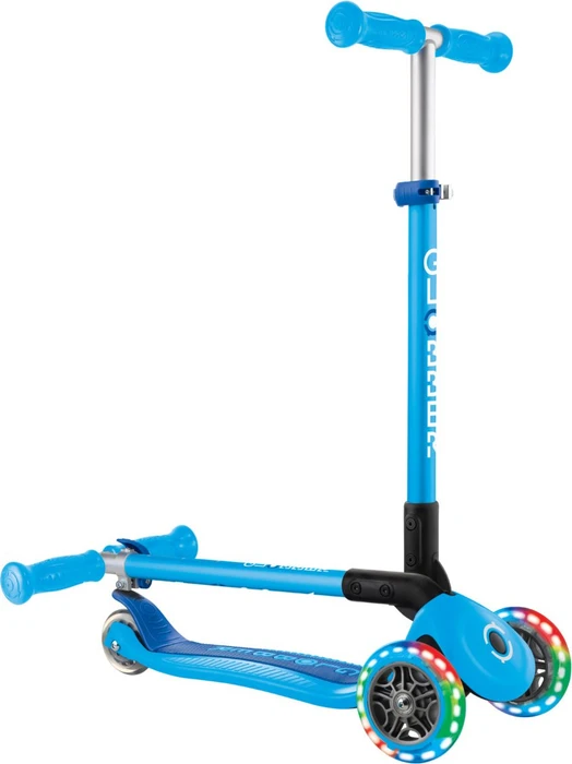 Globber Primo Foldable Lights Kickboard sky blue