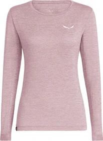 Salewa Puez Melange Dry'ton Funktionsshirt langarm pink zephyr melange (Damen)