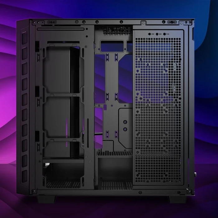 Sharkoon Rebel C80G RGB, schwarz, Glasfenster