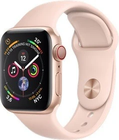 Apple Watch Series 4 (GPS + Cellular) Aluminium 40mm gold mit Sportarmband sandrosa