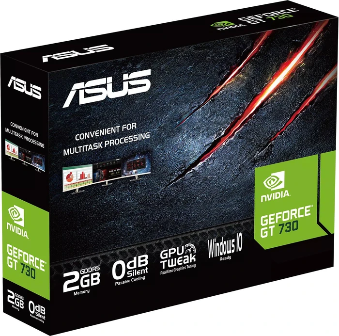 ASUS GeForce GT 730, GT730-SL-2GD5-BRK-E, 2GB GDDR5, VGA, DVI, HDMI