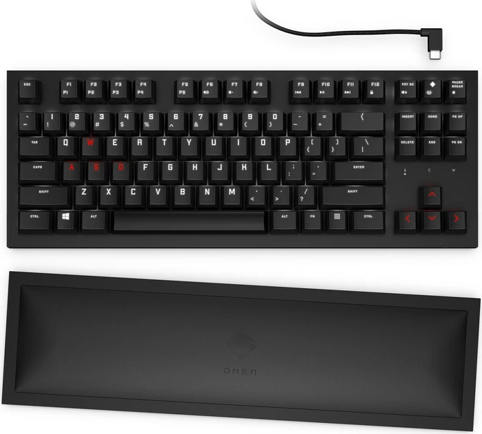 HP Omen Spacer Wireless TKL Keyboard, LEDs weiß/rot, MX BROWN, USB, DE