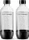 SodaStream Kunststoff Sodaflasche spülmaschinengeeignet 1l schwarz, 2 Stück