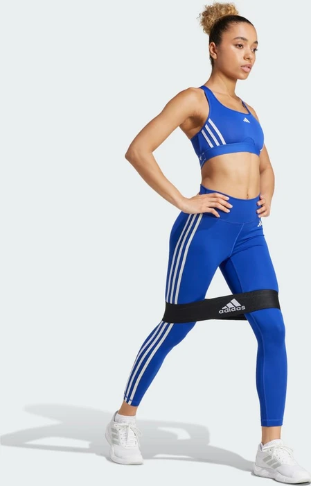 adidas Train Essentials 3-Streifen High-Waisted Hose 7/8 semi lucid blue (Damen)