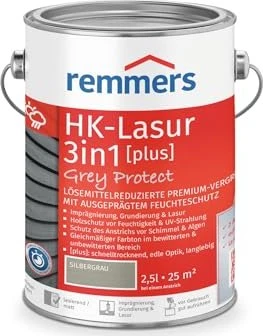 Remmers HK-Lasur 3in1 Grey-Protect silbergrau, 2.5l