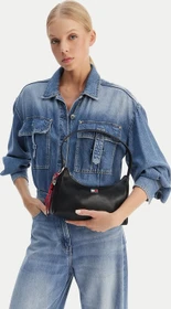 Tommy Hilfiger Logo-Anhänger Schultertasche schwarz