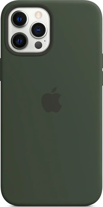 Apple Silikon Case mit MagSafe für iPhone 12 Pro Max zyperngrün