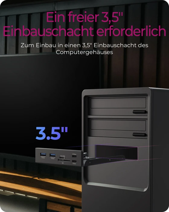 RaidSonic Icy Box IB-HUB1419-i3, USB 3.2 20-Pin Key-A [Stecker]
