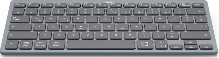 Hama Travel 400 Mini-Tastatur, dunkelgrau/schwarz, Bluetooth, DE