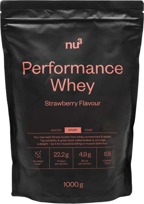 Nu3 Performance Whey Protein Erdbeere 1000g