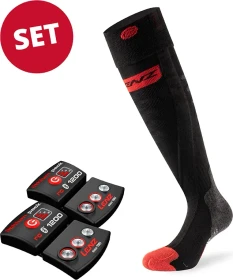 Lenz Heat Sock 5.0 Toe Cap Slim Fit inkl. Lithium Pack RCB 1200 Socken schwarz