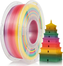 Sunlu Silk PLA+, Rainbow Filament, Spule, 1.75mm, 1.00kg