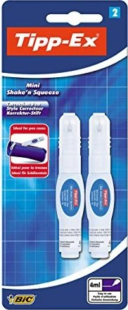 BIC Tipp-Ex Mini Shake'n Squeeze Korrekturstift, 4ml, Blister, 2er-Pack