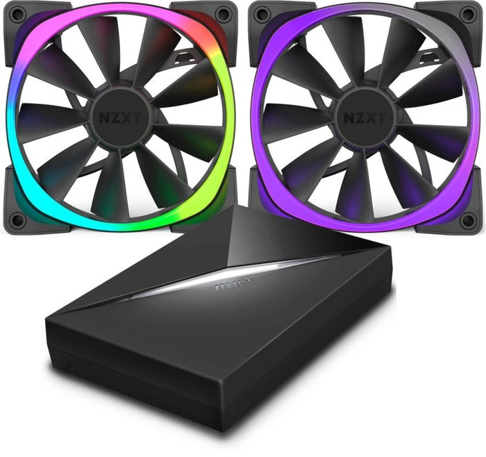 NZXT Aer RGB HUE+ 2er-Pack, LED-Steuerung, 140mm, 2er-Pack