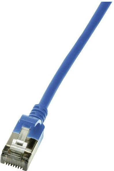 LogiLink TPE Slim Patchkabel, Cat6a, U/FTP, RJ-45/RJ-45, 0.5m, blau