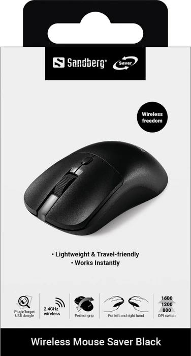 Sandberg Saver Wireless Mouse schwarz, USB