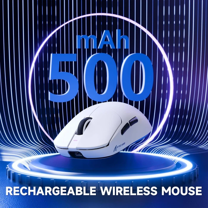Attack Shark X8 Pro Tri-mode Wireless Gaming Mouse, weiß, USB/Bluetooth