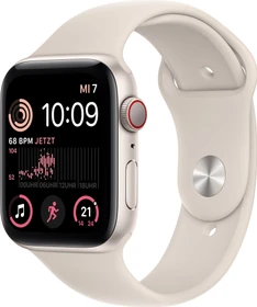 Apple Watch SE (2022) (GPS + Cellular) 44mm Polarstern mit Sportarmband Polarstern
