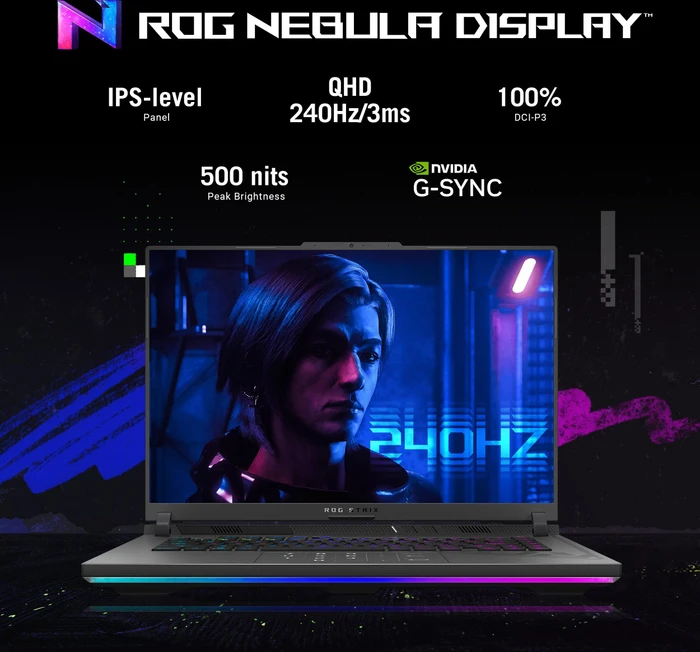 ASUS ROG Strix G16 (2023) G614JV-N3192W, Eclipse Gray, Core i7-13650HX, 16GB RAM, 1TB SSD, GeForce RTX 4060, DE