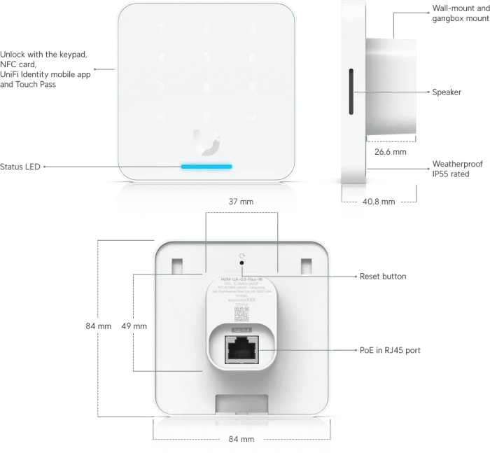 Ubiquiti Reader Flex schwarz, RFID-Reader