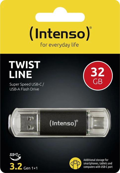 Intenso Twist Line 32GB, USB-A + USB-C, USB 3.2 Gen 1×1