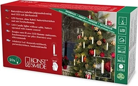Konstsmide Christbaumkerzen Basis-Set LED 10x warmweiß, 10 Stück