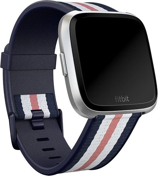 Fitbit Ersatzarmband Woven Small für Versa Lite/Versa navy/rosa