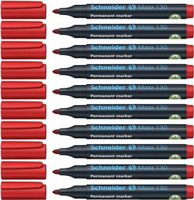 Schneider Maxx 130 Permanentmarker rot, 10er-Pack