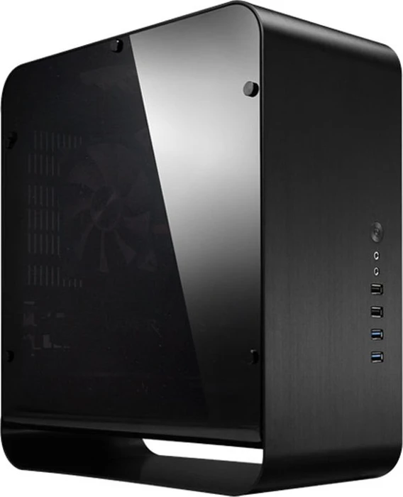 Jonsbo UMX1 Plus, schwarz, Glasfenster, Mini-ITX