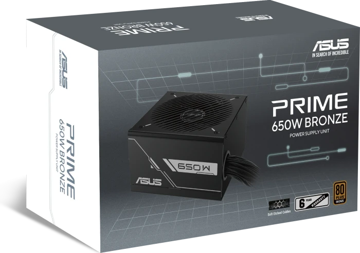 ASUS PRIME Bronze, PRIME-650B-BLACK, schwarz, 650W, ATX