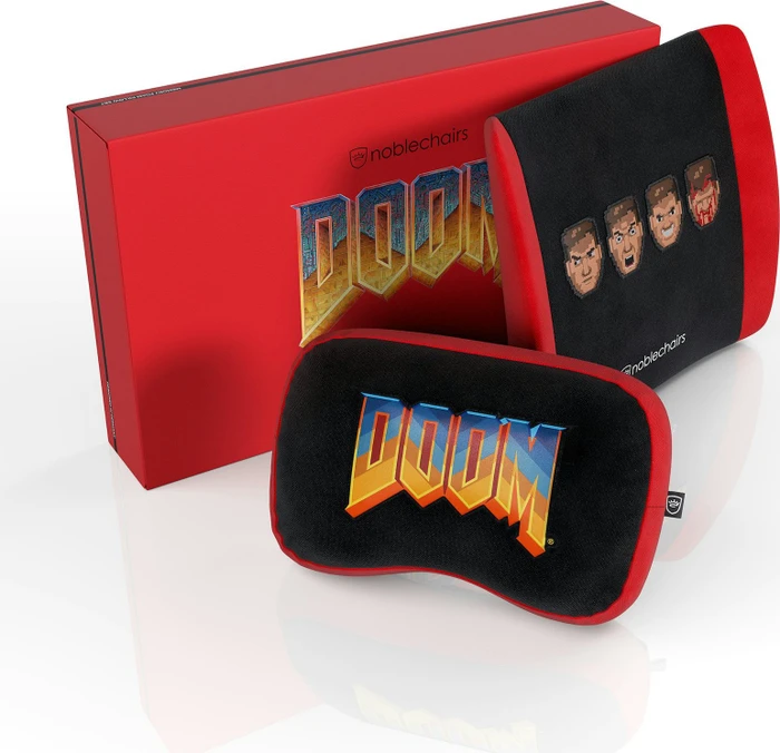 noblechairs Kissen-Set Doom Edition, schwarz/rot