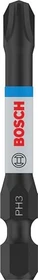 Bosch Professional PRO Impact Kreuzschlitz Bit 1/4", PH3x55mm, 2 Stück