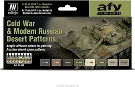 Vallejo Model Air afv Color Series Cold War & Modern Russian Desert Patterns Farbset, 8-tlg.