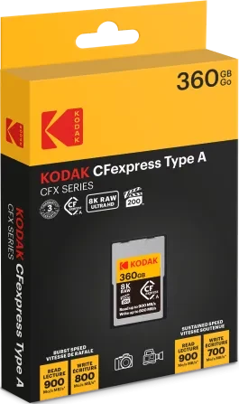 Kodak CFexpress 2.0 Type-A R900/W850 CFexpress Type A 360GB, SD Express EX I