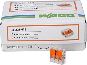 Wago COMPACT-Verbindungsklemme bis 4mm² 3-Leiter, 50 Stück