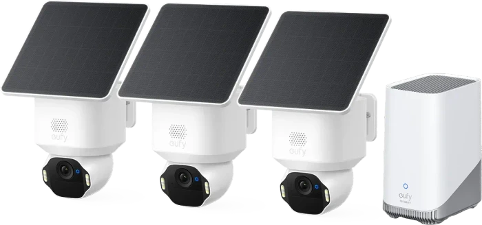 eufy eufyCam Solo E42, 3er-Pack inkl. HomeBase S380, Set