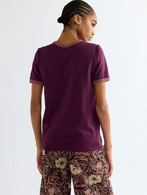 Wrangler Ringer T-Shirt kurzarm potent purple (Damen)