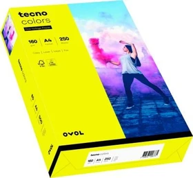 inapa tecno colors Universalpapier gelb, A4, 160g/m², 250 Blatt