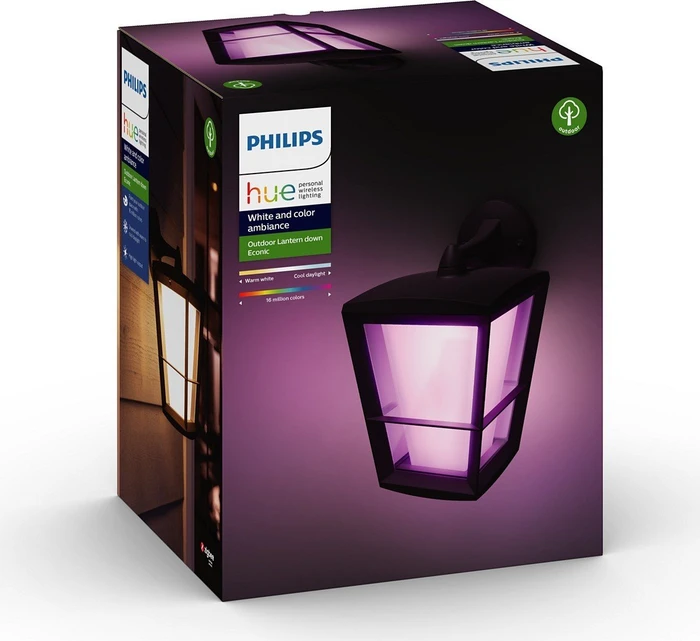 Philips Hue White and Color Ambiance Econic Wandleuchte schwarz