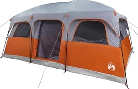 vidaXL 10 Personen Familienzelt grau/orange