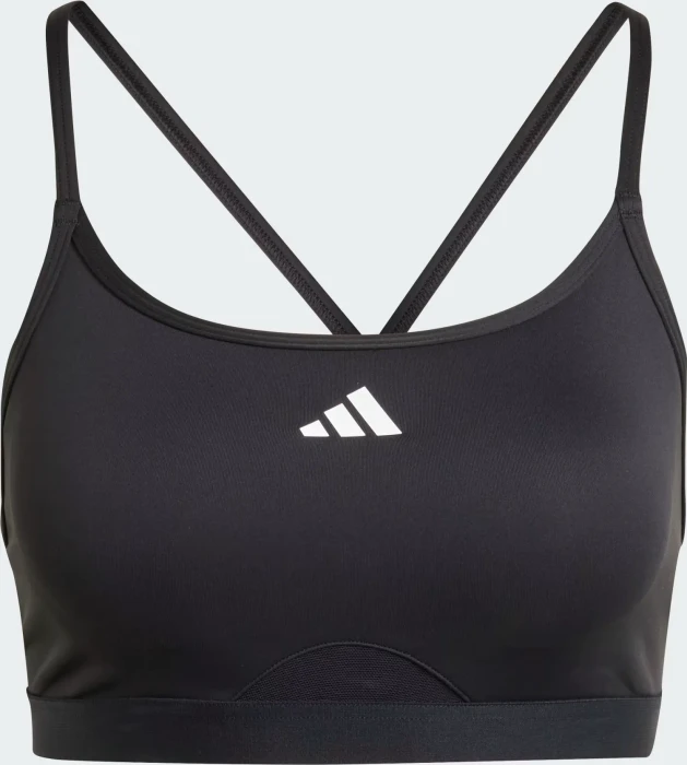 adidas Aeroreact Training 3-Streifen Sport-BH schwarz (Damen)
