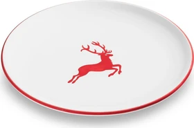 Gmundner Keramik Rubinroter Hirsch Speiseteller Cup 25cm