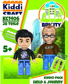 Kiddicraft Bricity Kiddiz Figuren-Pack: Held der Steine & Johnny's World