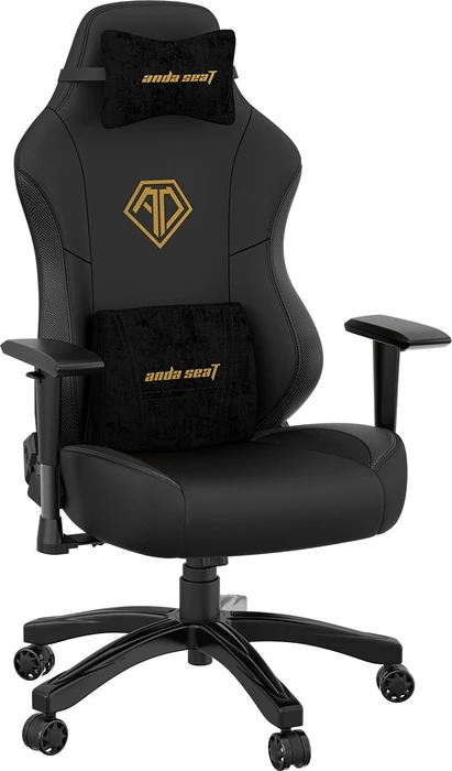 Anda Seat Phantom 3 L Gamingstuhl, Elegant Black, Kunstleder schwarz/Logo gold