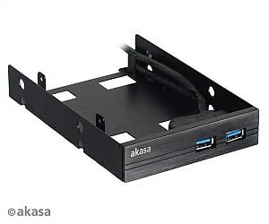 Akasa 3.5" Multifunktionspanel mit SSD/HDD Adapter, USB 3.0