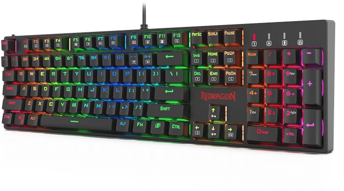 Redragon K582 Surara, LEDs RGB, hot-swap, Outemu Red, USB, US