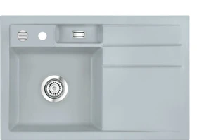 systemceram Bela 78 Einbau Becken links mit Ablauffernbedienung titan