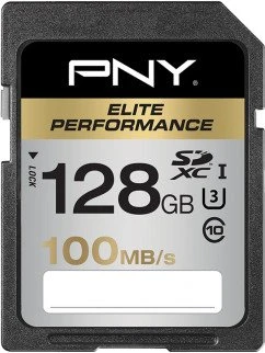 PNY Elite Performance R100/W75 128GB, UHS-I U3, Class 10