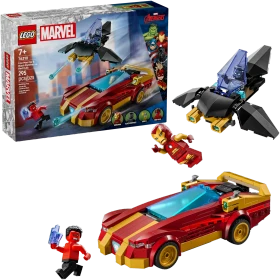 LEGO Marvel Super Heroes Spielset - Iron Man Auto und Black Panther vs. Red Hulk